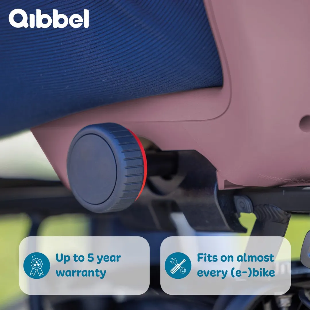 Qibbel Junior 6+ Fietsstoeltje Achter - Plum Rose