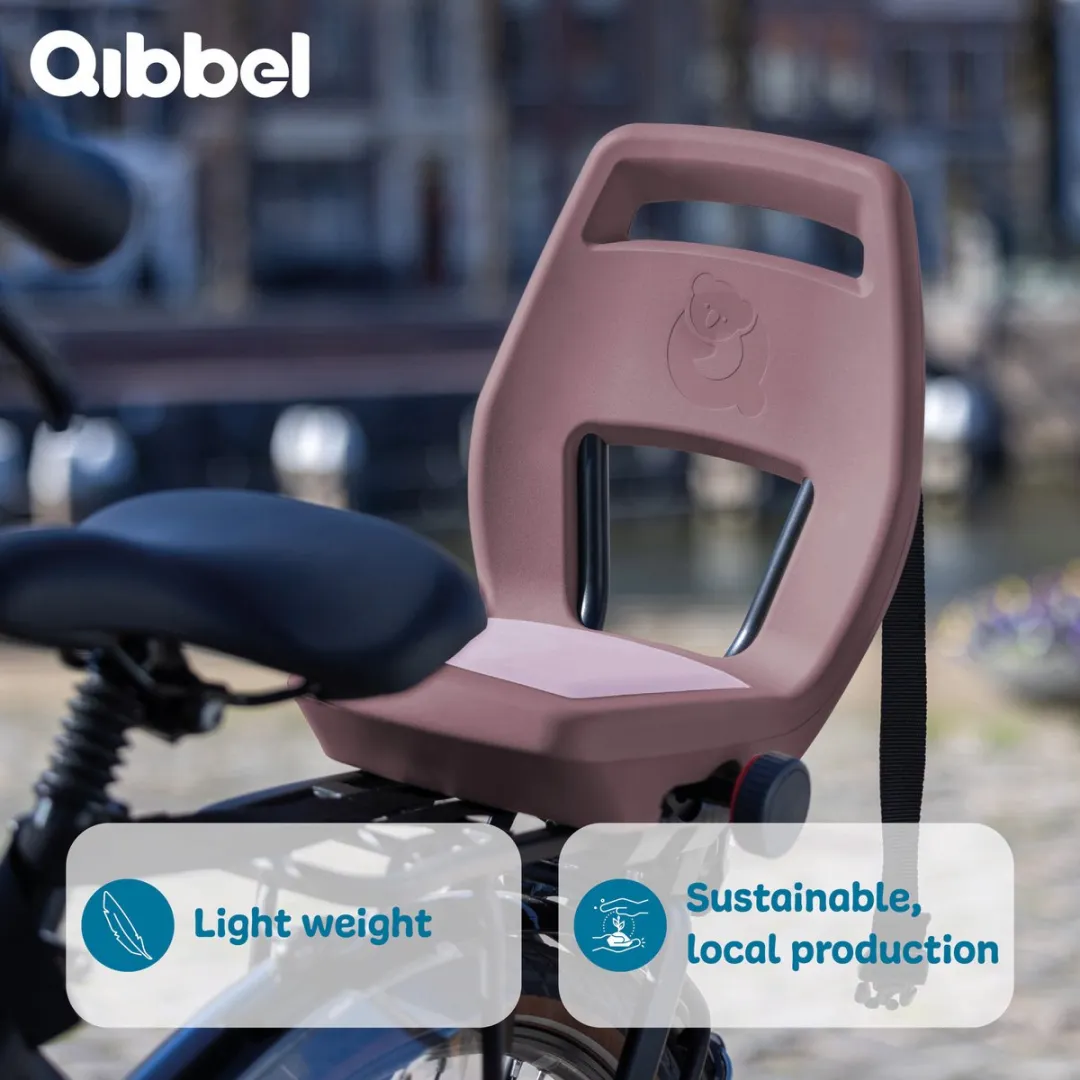 Qibbel Junior 6+ Fietsstoeltje Achter - Plum Rose
