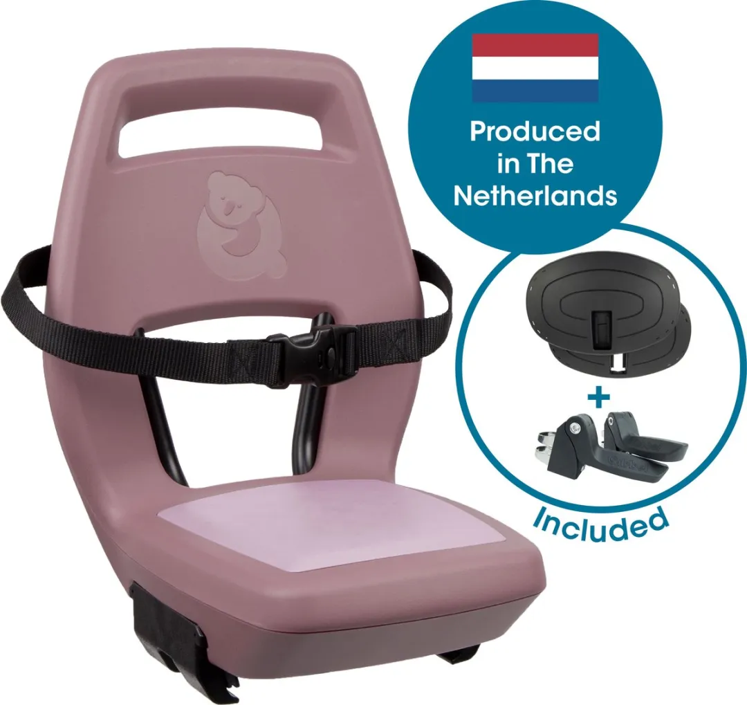 Qibbel Junior 6+ Fietsstoeltje Achter - Plum Rose