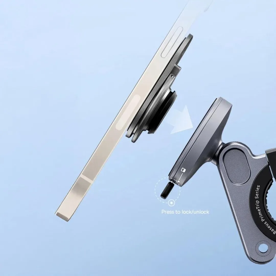 Baseus PrimeTrip Telefoonhouder Fiets Stick-on C40569001121-00 - Zwart - afbeelding 6 van 6