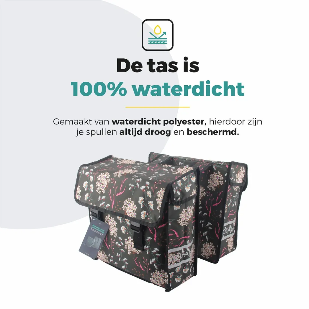 Voltano Dubbele Fietstas Pink Elegance 38L - Waterdicht