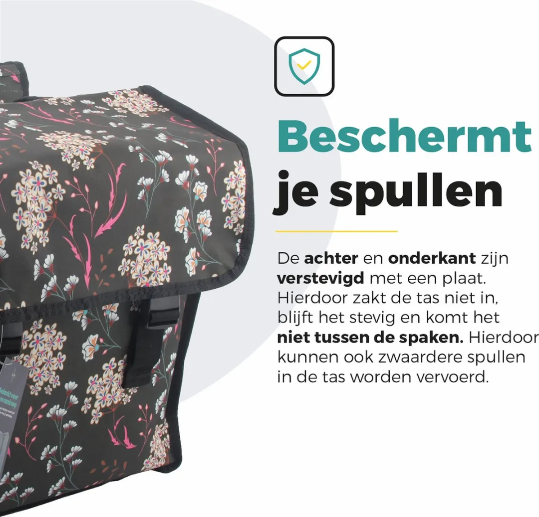Voltano Dubbele Fietstas Pink Elegance 38L - Waterdicht