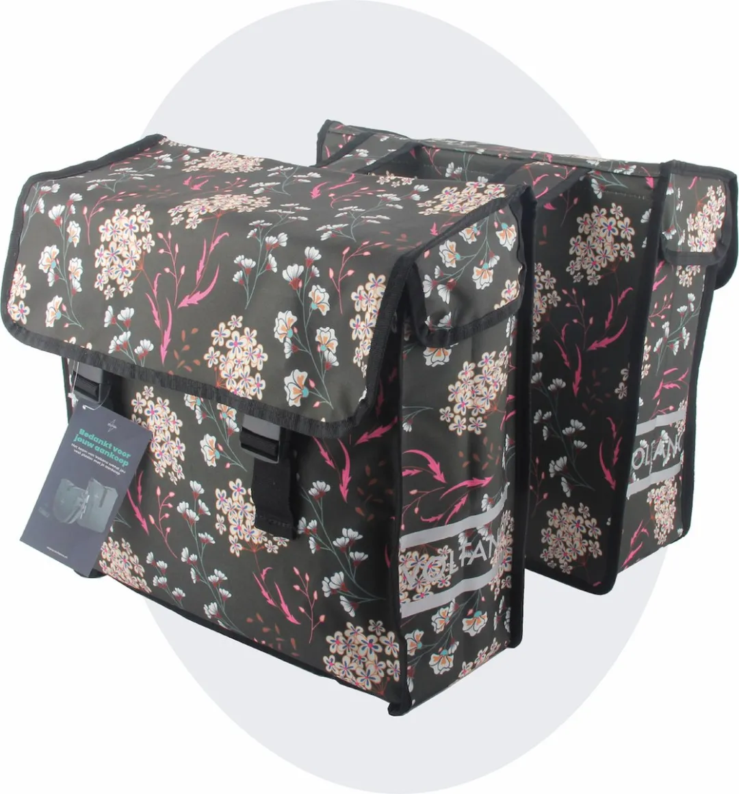 Voltano Dubbele Fietstas Pink Elegance 38L