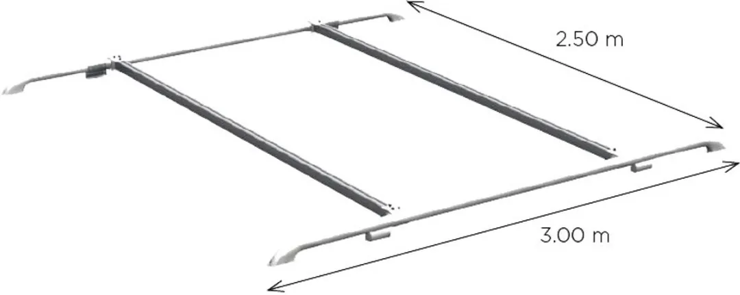 Thule Cross Rails 307499 - 75kg - Grijs