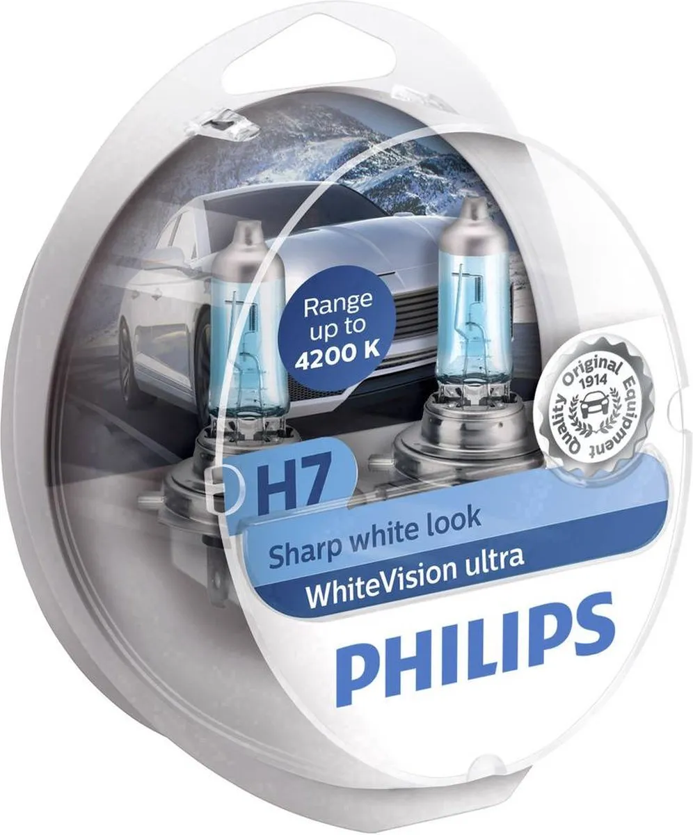 Philips H7 WhiteVision Ultra Lamp - 2 Stuks