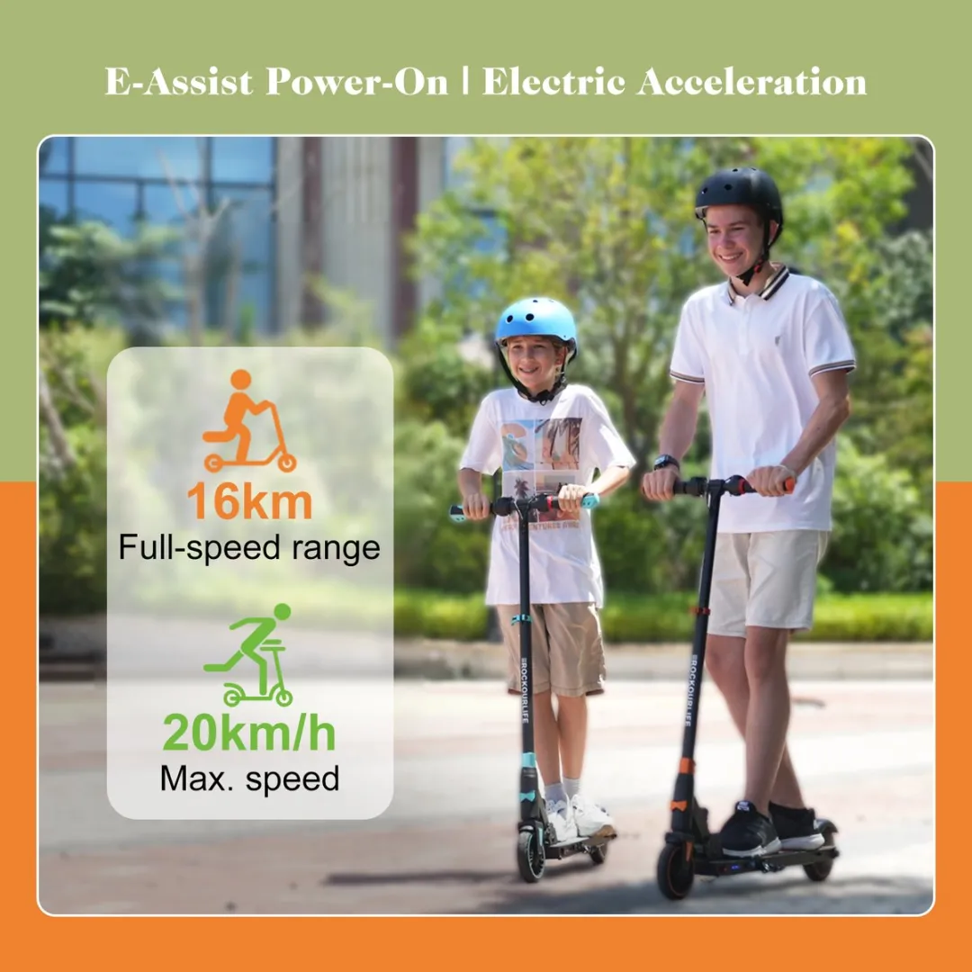 RCB Kinderstep Inklapbaar 20km/u - 5.5" Wielen - Blauw