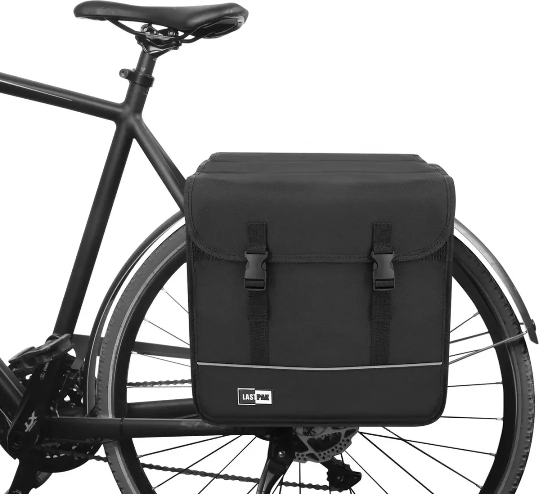 Lastpak Dubbele Fietstas 35L - Zwart
