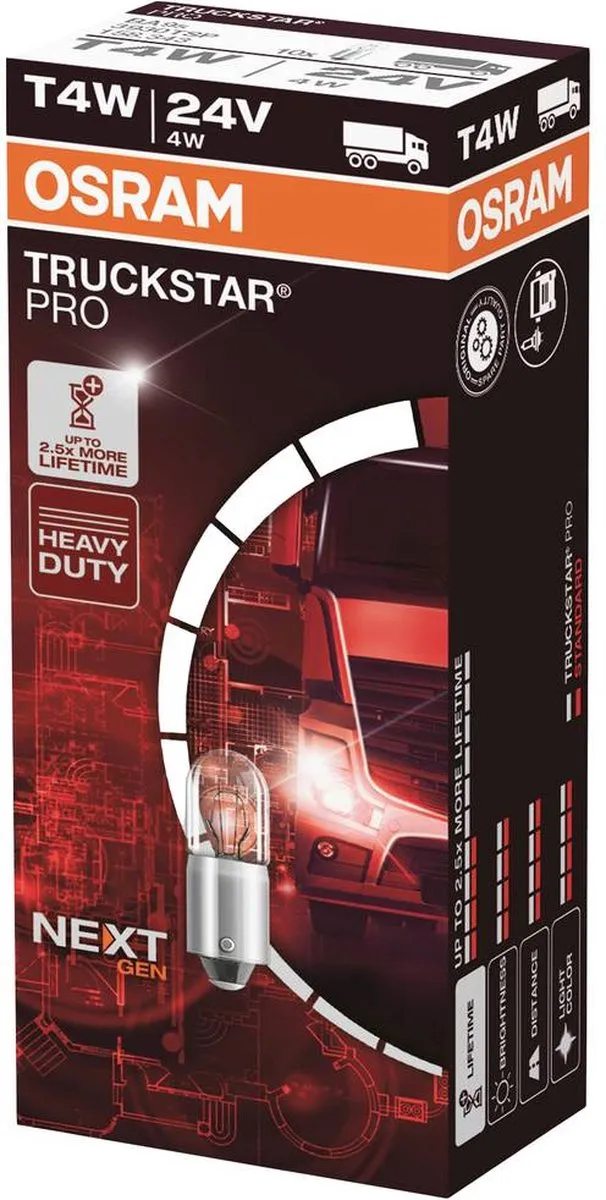 Osram Truckstar T4W Signaallamp 4W 24V - Wit