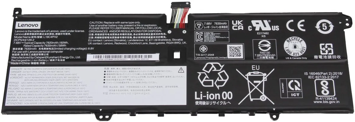 Lenovo L19C4PH2 Laptopbatterij 60Wh