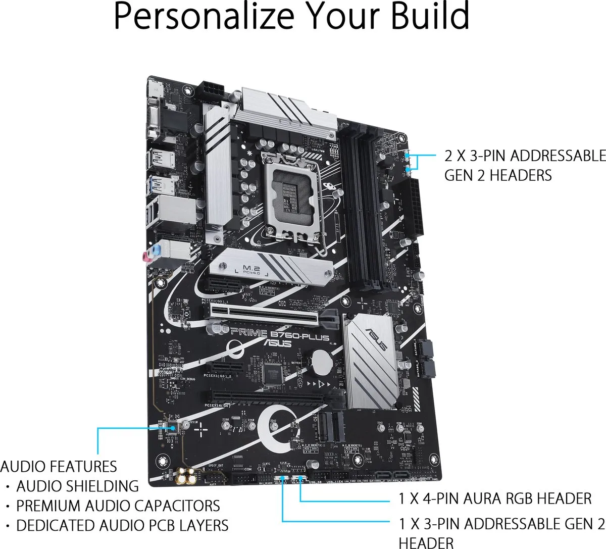 ASUS PRIME B760-PLUS Moederbord - Intel B760 - LGA 1700