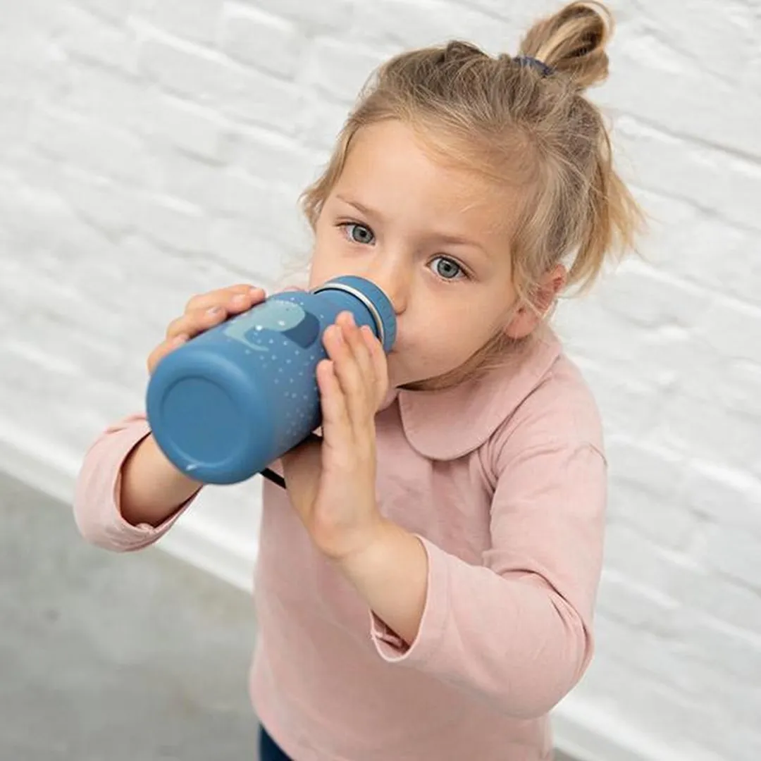 Trixie Mrs. Elephant RVS Drinkfles 350ml - Blauw