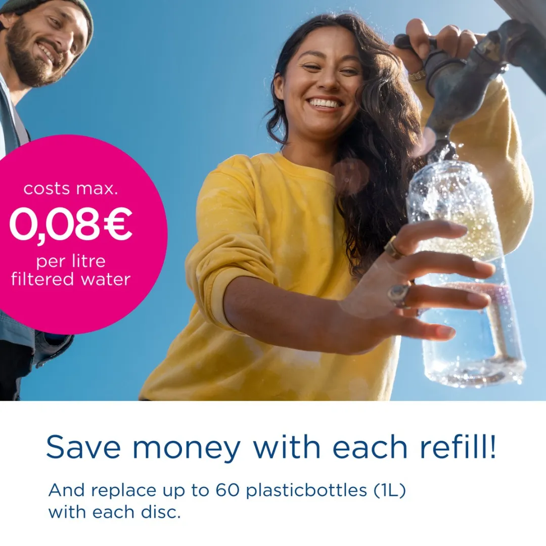 BRITA Vital Waterfilterfles 0,6L Abrikoos - 2x MicroDisc - afbeelding 6 van 6