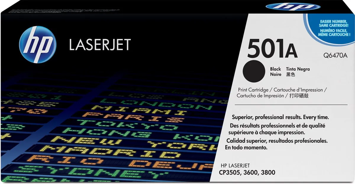 HP 501A Tonercartridge - Zwart