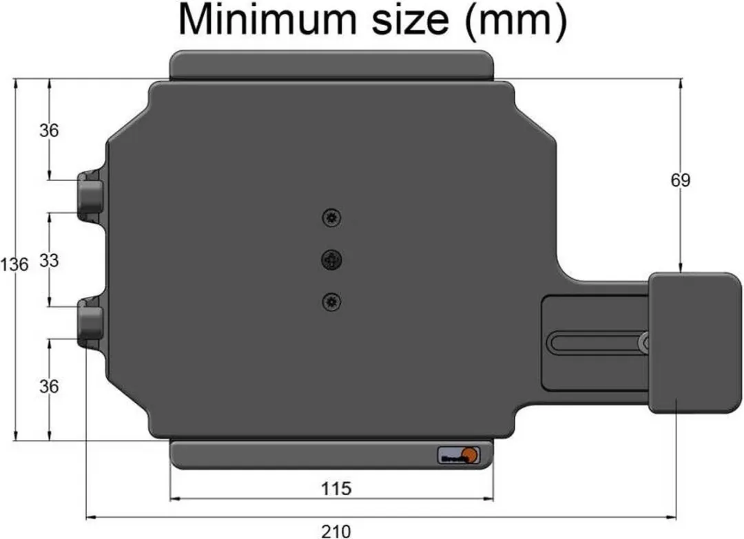 Brodit 539854 Passieve Tablethouder - Zwart