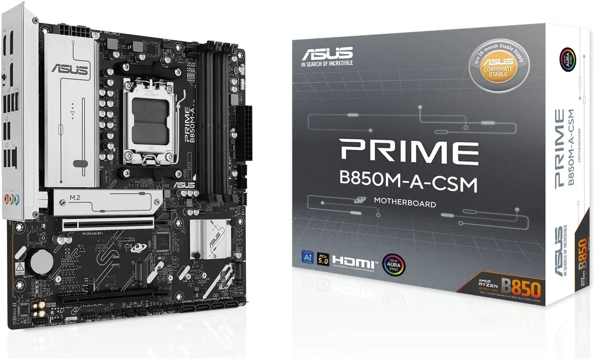 ASUS PRIME B850M-A-CSM AM5 Micro-ATX Moederbord