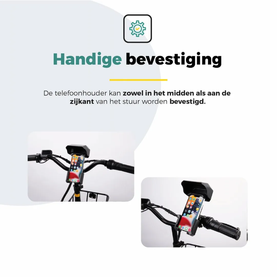 Voltano Protect Universele Telefoonhouder Fiets - Zwart