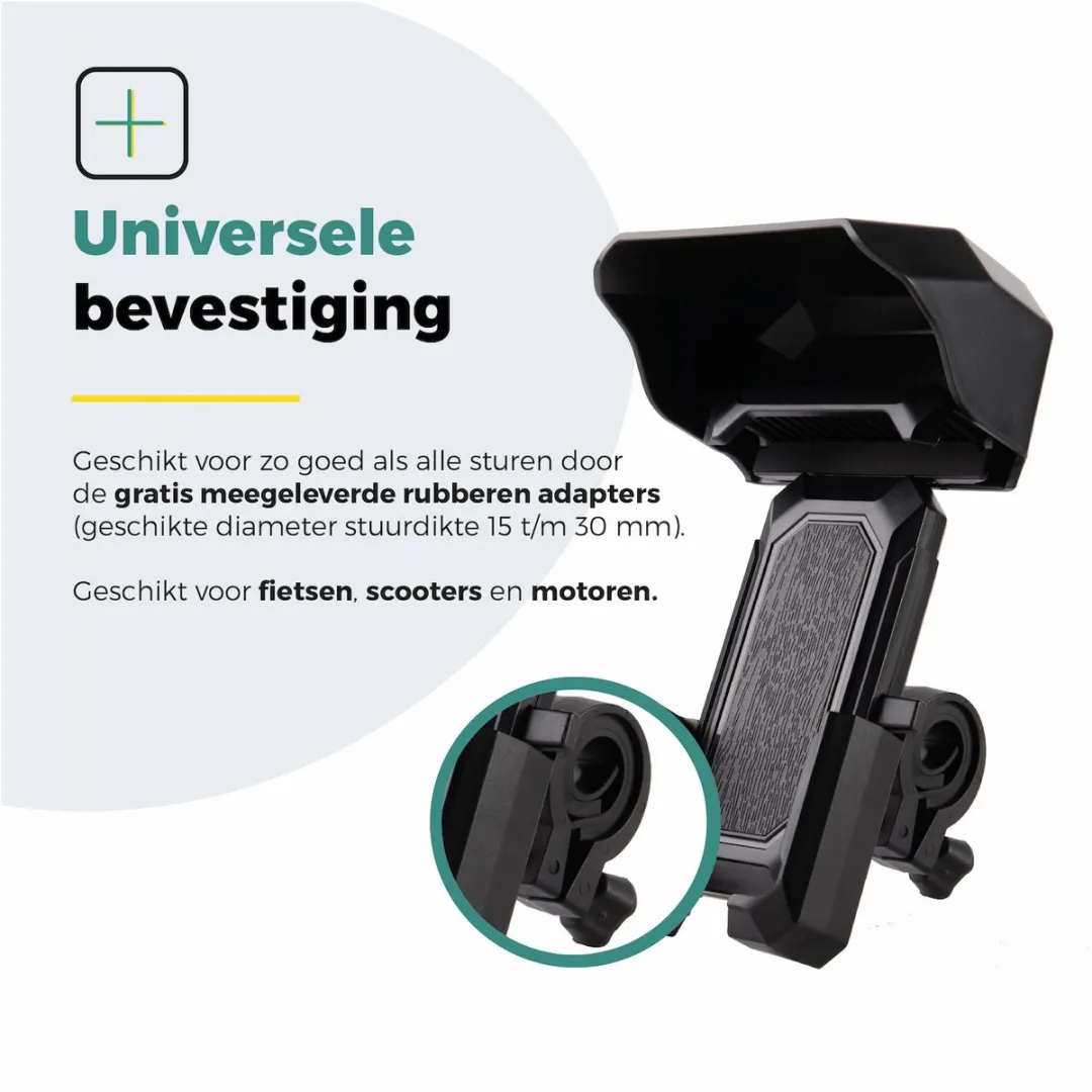 Voltano Protect Universele Telefoonhouder Fiets - Zwart