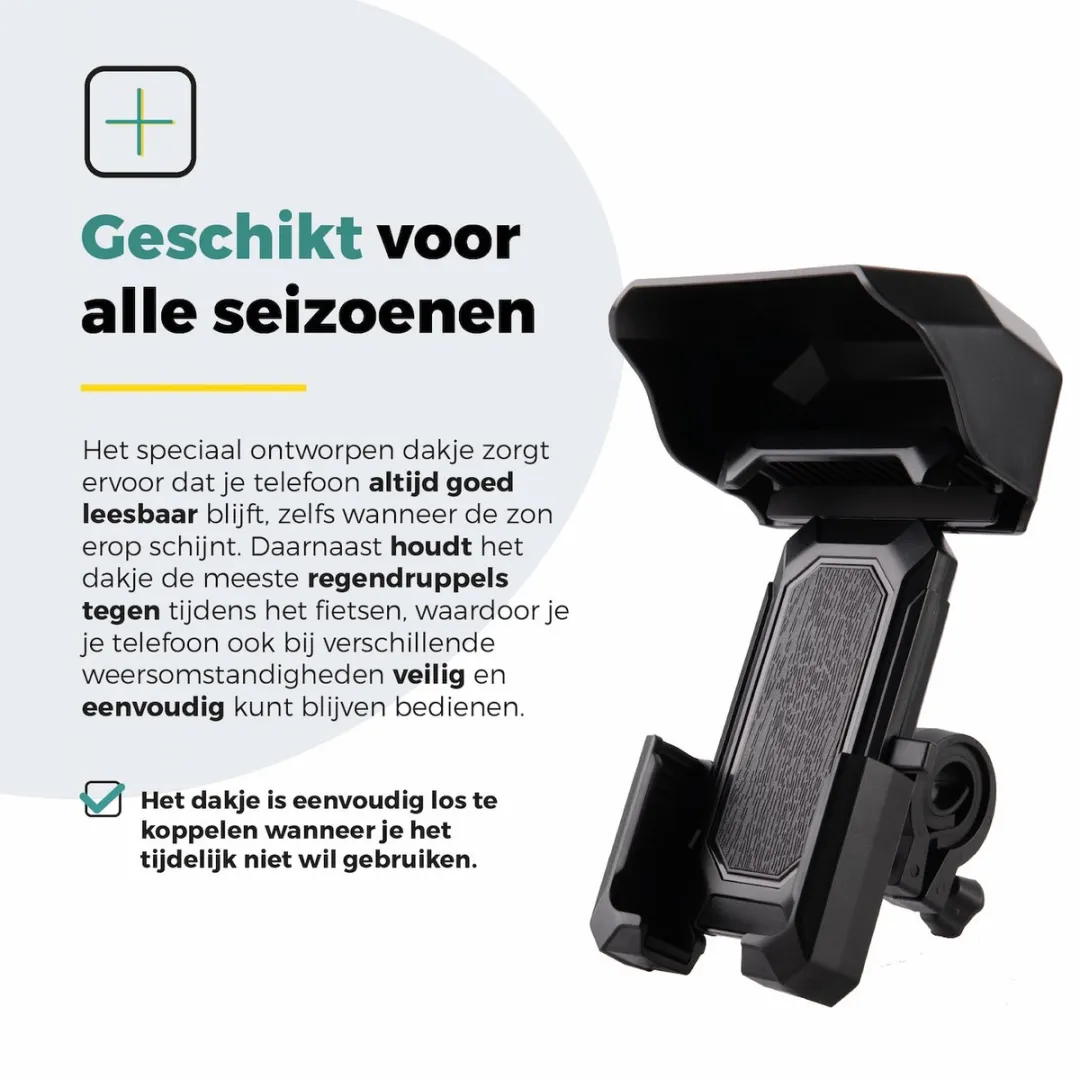 Voltano Protect Universele Telefoonhouder Fiets - Zwart