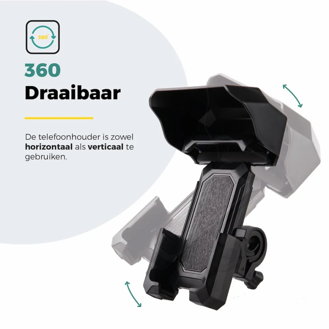 Voltano Protect Universele Telefoonhouder Fiets - Zwart - afbeelding 6 van 6