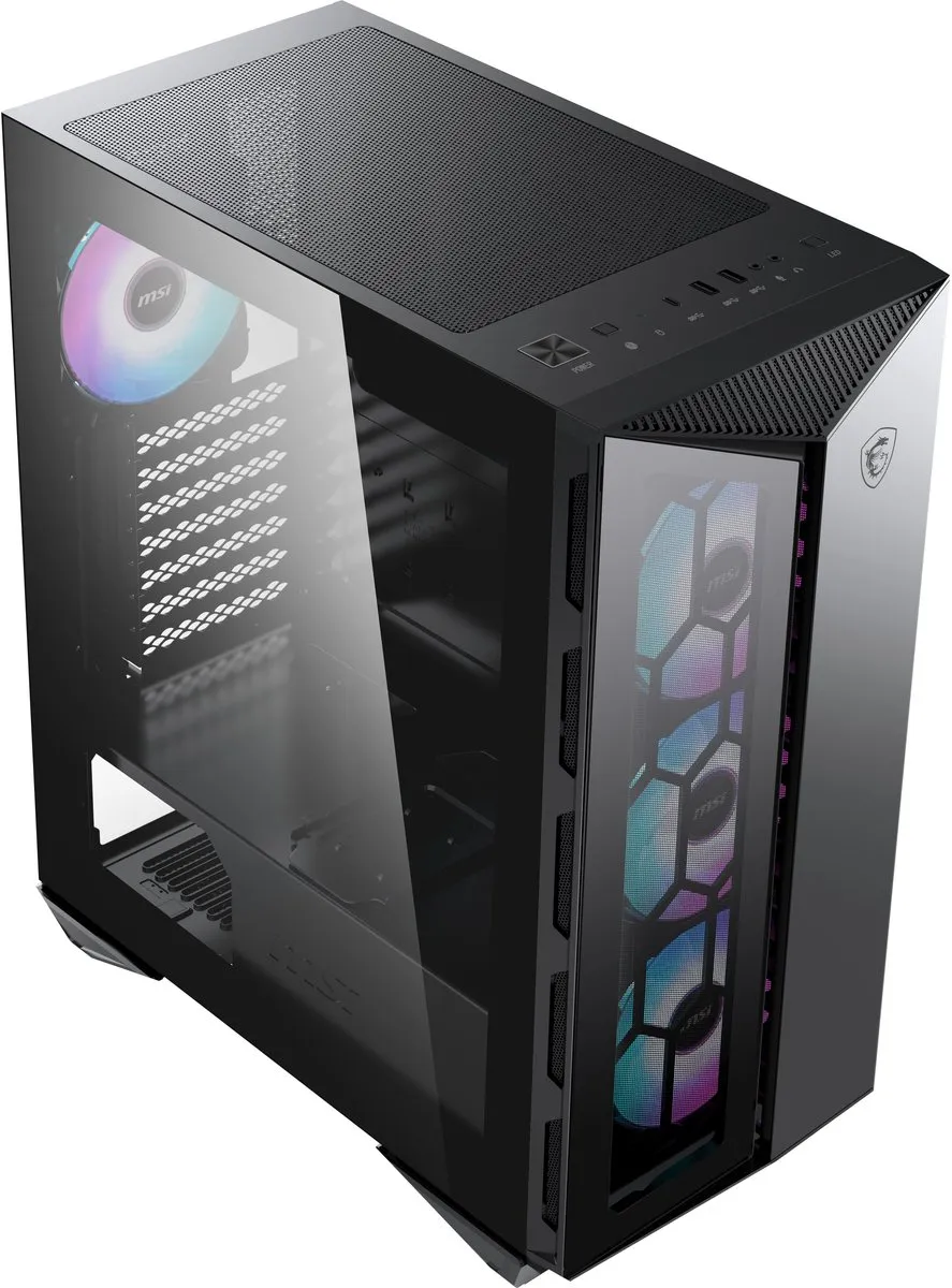 MSI Midi Tower Gaming Behuizing - ARGB - 4x 120mm Fans - Zwart