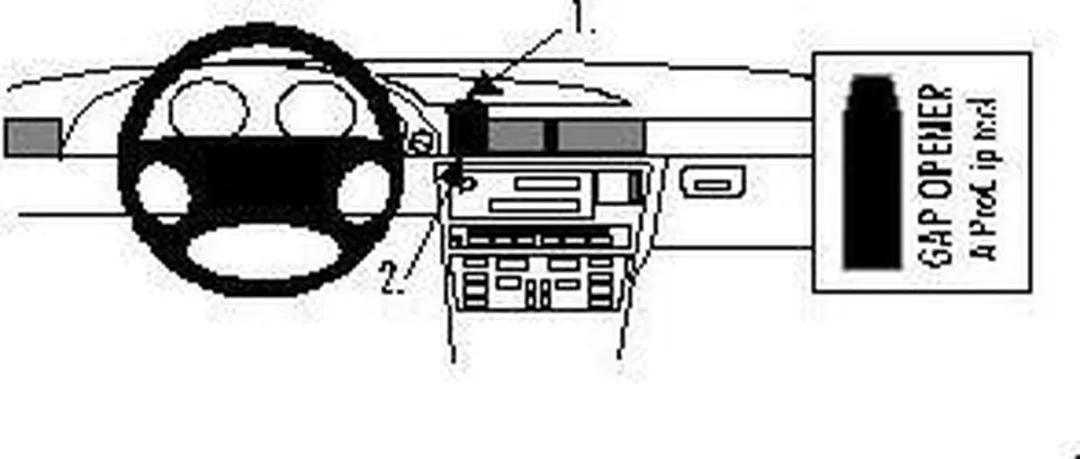 Brodit ProClip Center Mount BMW 728-750 E38 852083 - Zwart - afbeelding 6 van 6