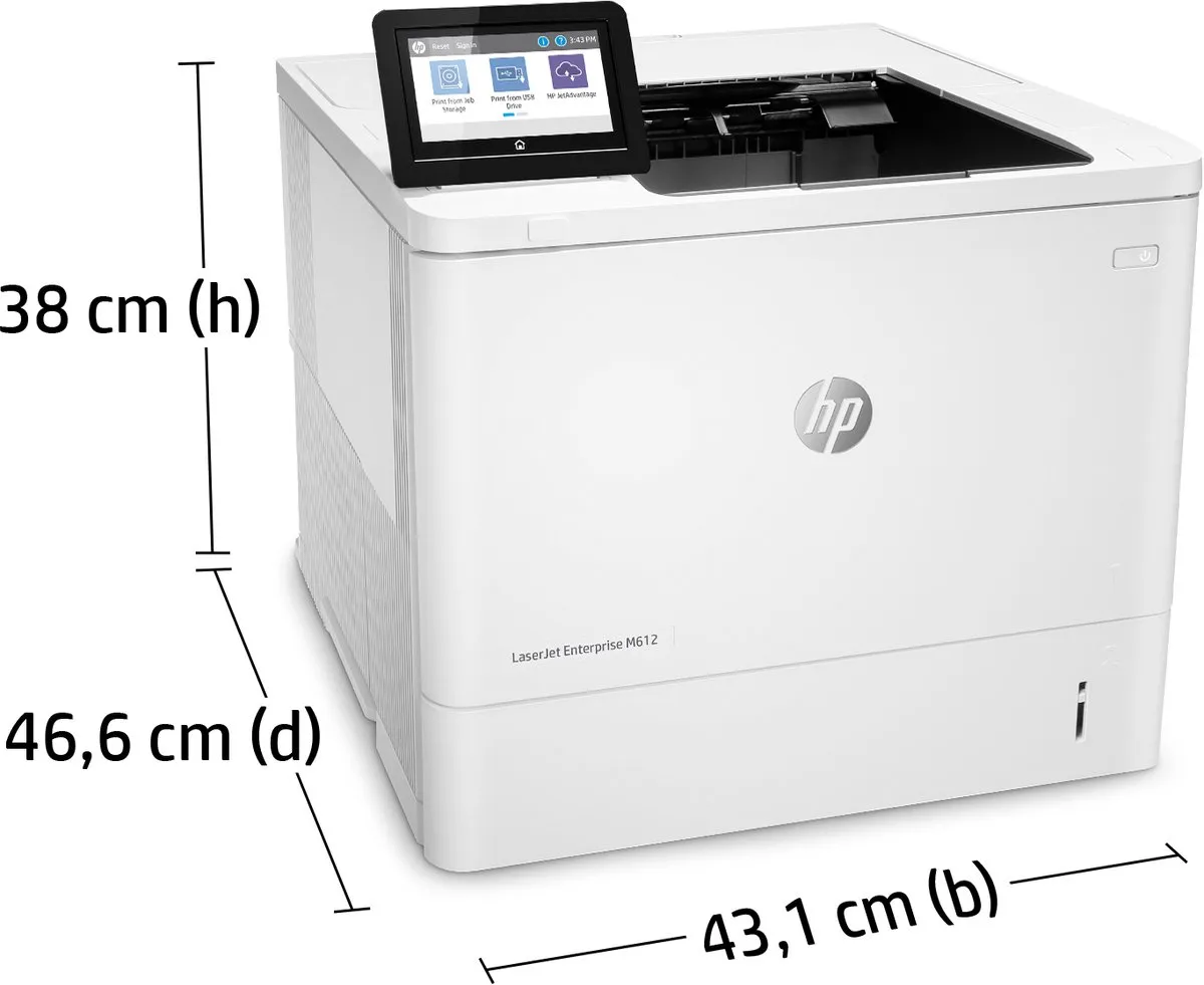 HP LaserJet Enterprise M612dn - 650 Vel - Wit