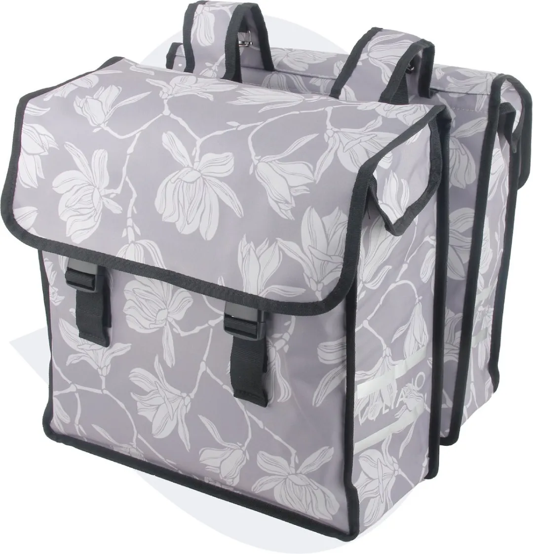 Voltano Dubbele Fietstas Rose Harmony 38L - Lichtgrijs