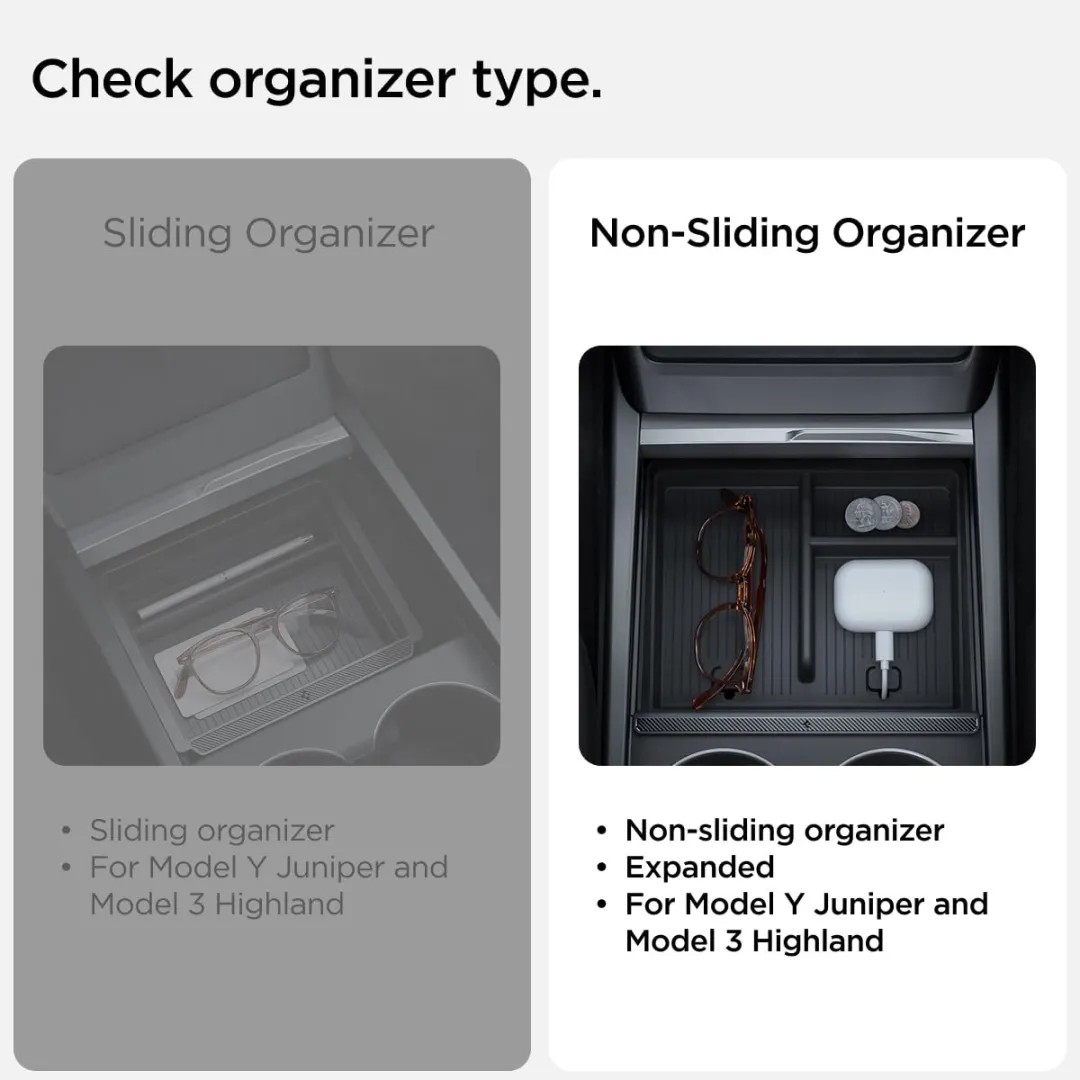 Spigen Tesla Console Organizer Onderkant - Zwart