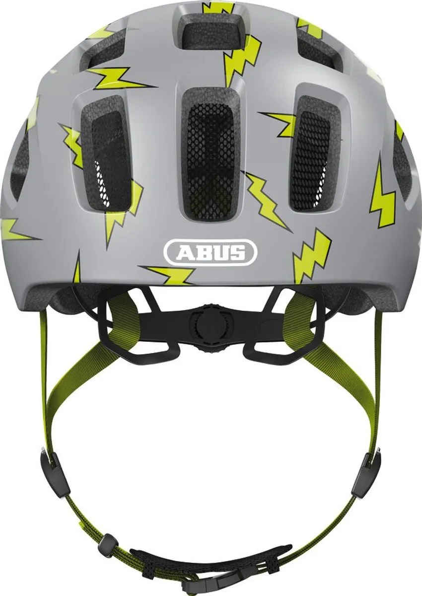ABUS Youn-I 2.0 Fietshelm - M - Grijs met bliksemschicht