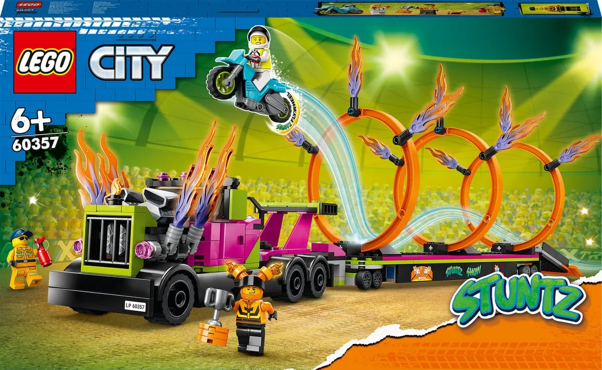 LEGO City Stuntz Stunttruck & Ring of Fire Set 60357