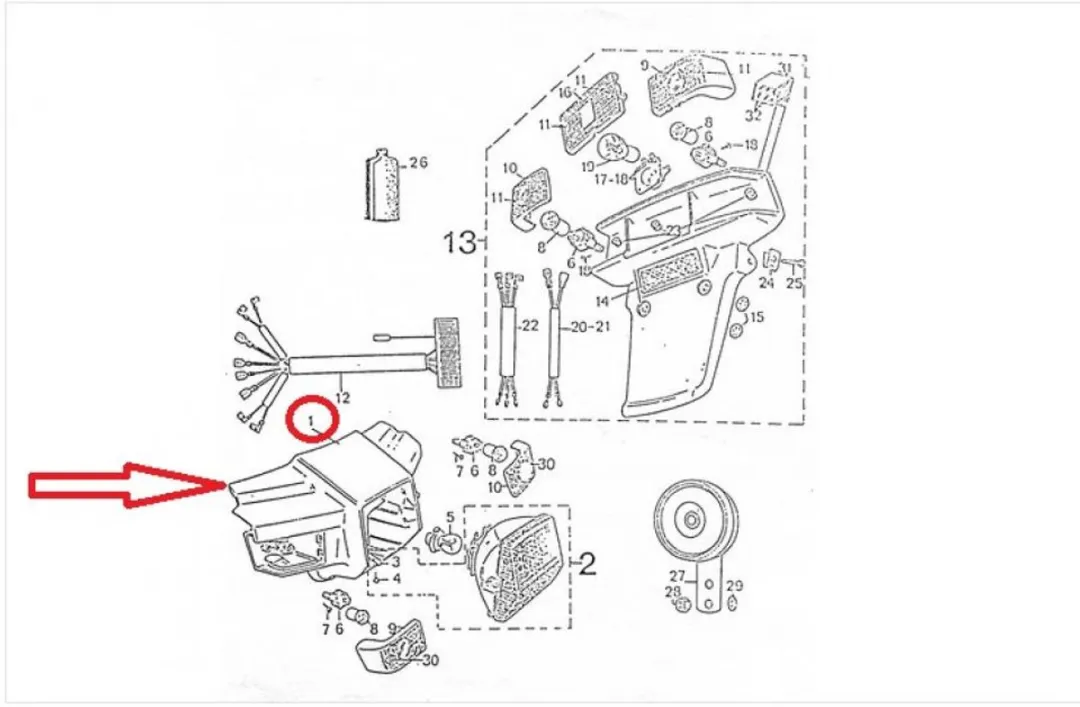 Peugeot 50 St Rapido Couvre Guidon - Wit