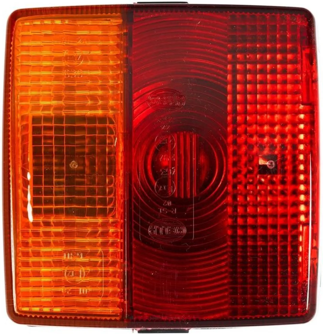 Hella Achterlicht 12V Geel - Opbouw - ECE - Platte stekker