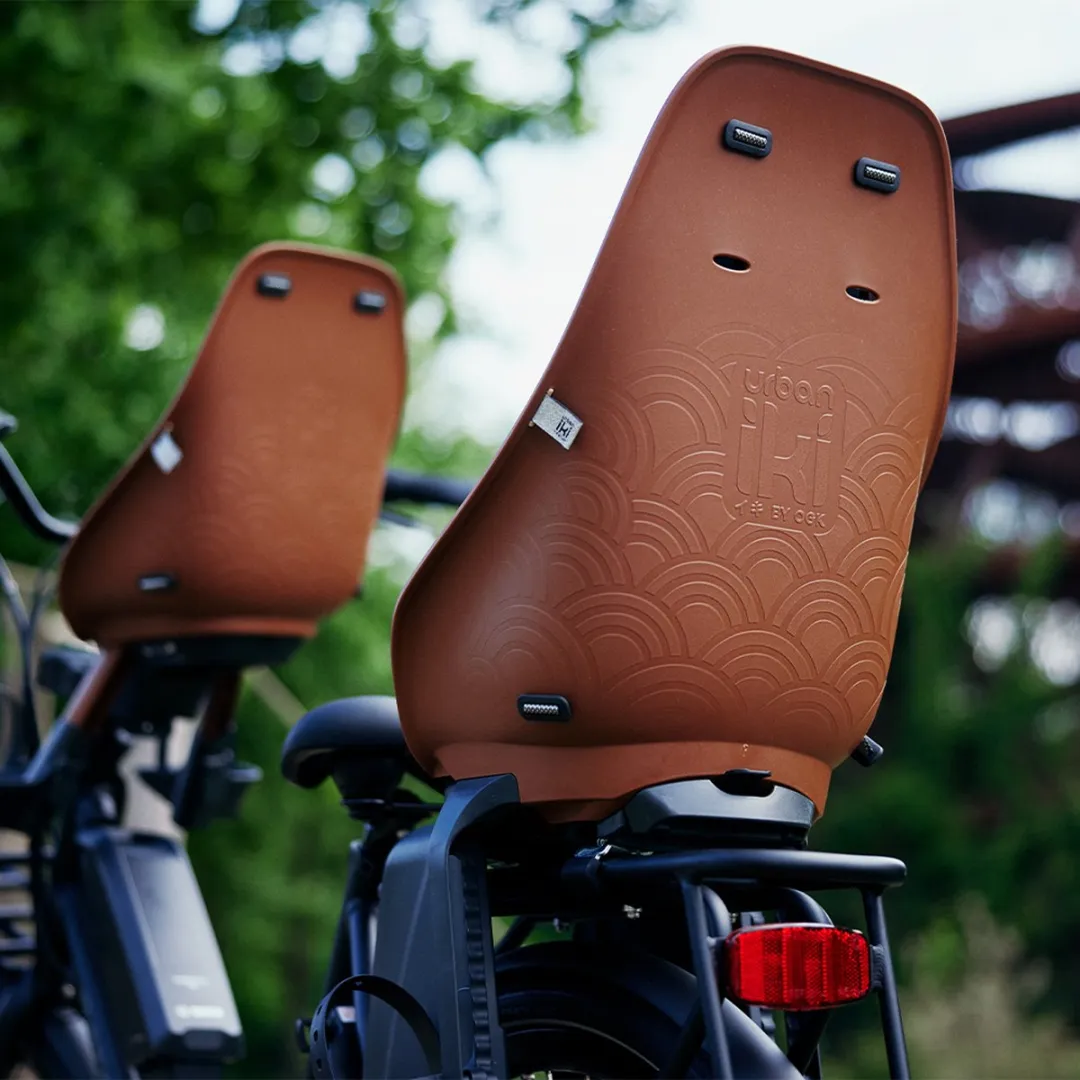 Urban Iki BIO Fietsstoeltje Achter - Haniwa Brown/Bincho Black