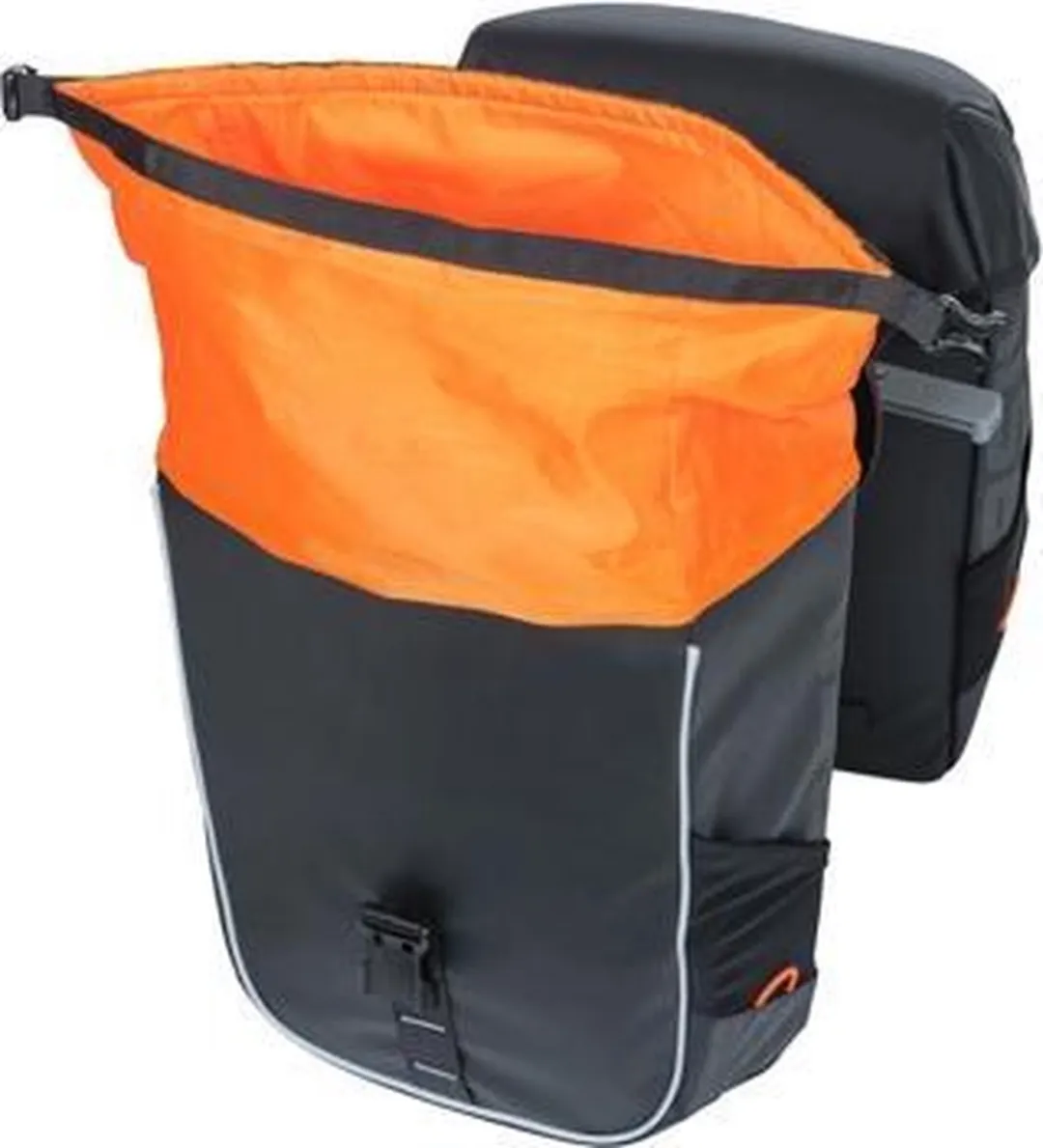 Basil Miles Tarpaulin Dubbele Fietstas - 34L - Zwart