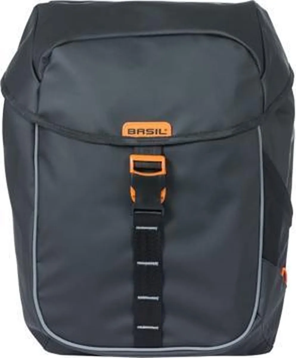 Basil Miles Tarpaulin Dubbele Fietstas - 34L - Zwart