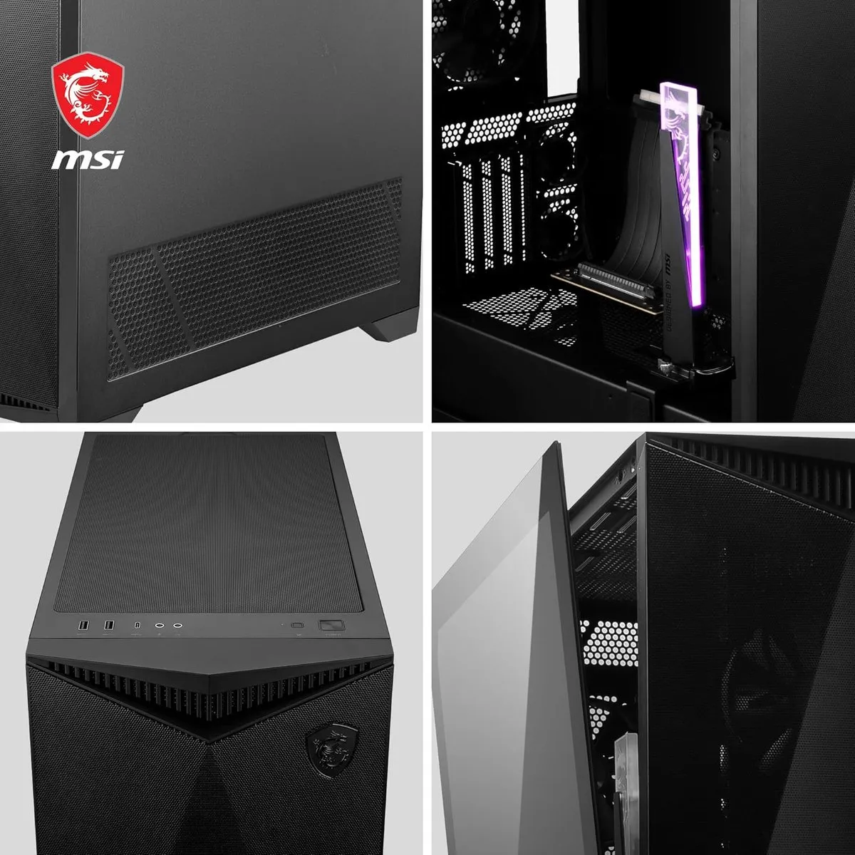 MSI MPG GUNGNIR 300P AIRFLOW Behuizing - ATX/EATX/ITX - 4 Ventilatoren - Zwart