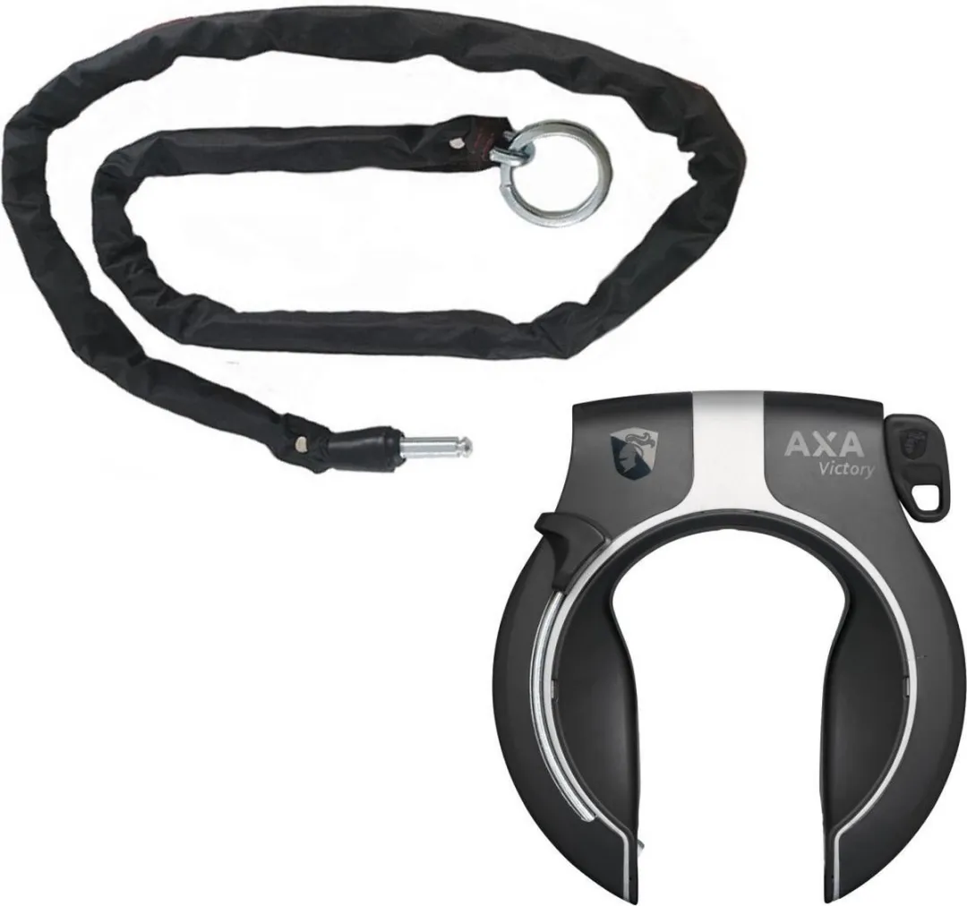 AXA Victory ART2 Ringslot - 100cm Insteekketting 5,5mm Zwart