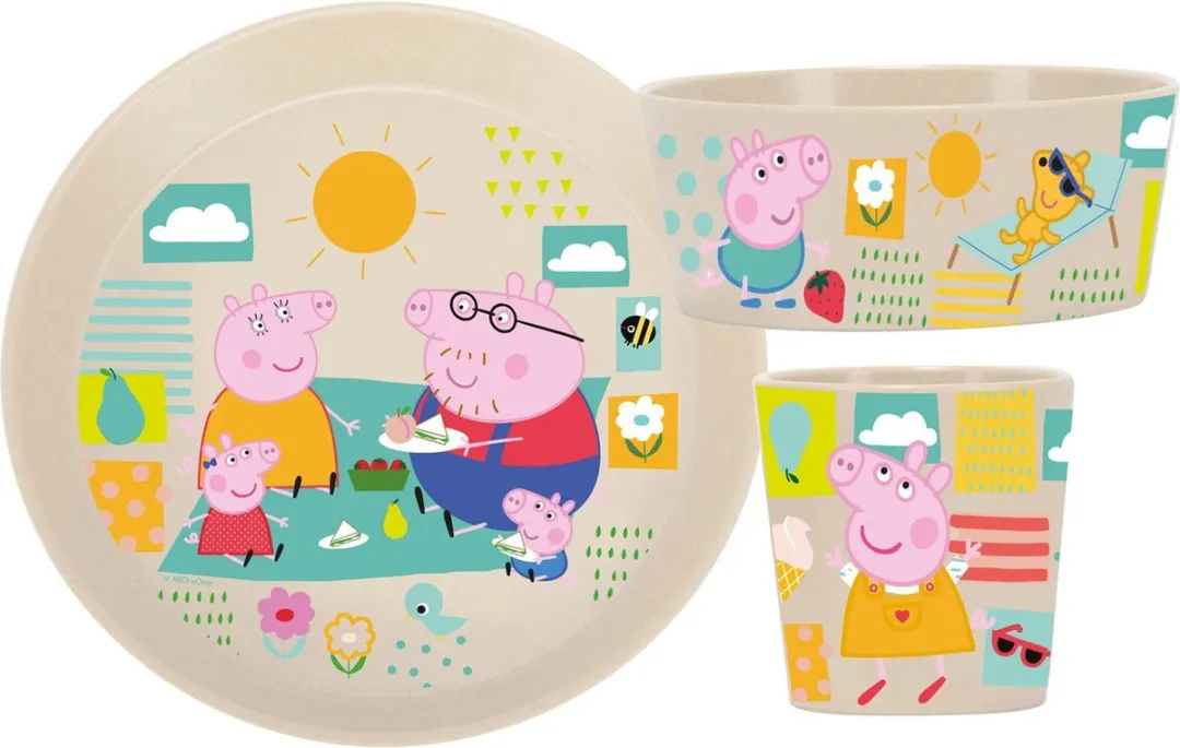 Koziol Peppa Pig Bio-Circulair Set - 3 Stuks - Wit
