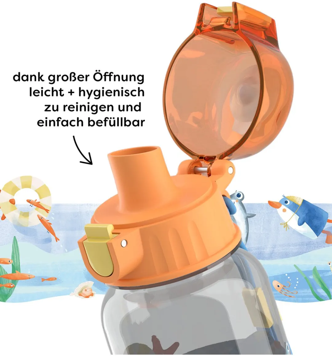 Haba Penguin Brooddoos & Drinkfles - 0,4L Lichtblauw