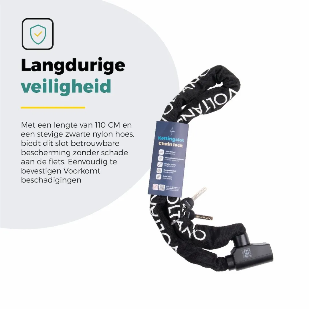 Voltano ART1 Kettingslot 110cm - Zwart