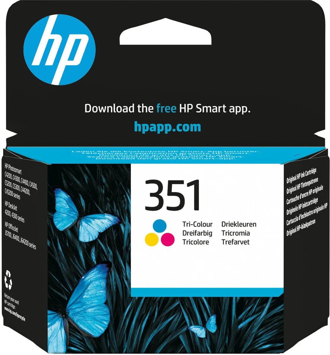 HP 351 CB337EE Inktcartridges - Cyaan/Magenta/Geel - 3x35ml