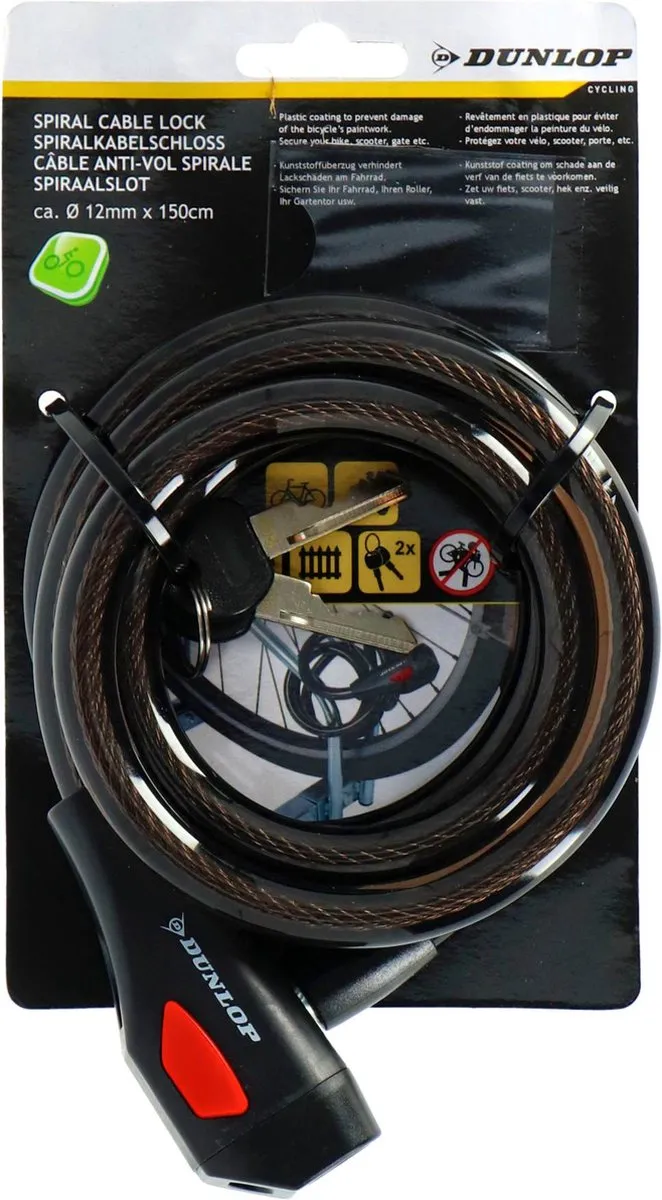 Dunlop Spiraalslot 12mm x 150cm