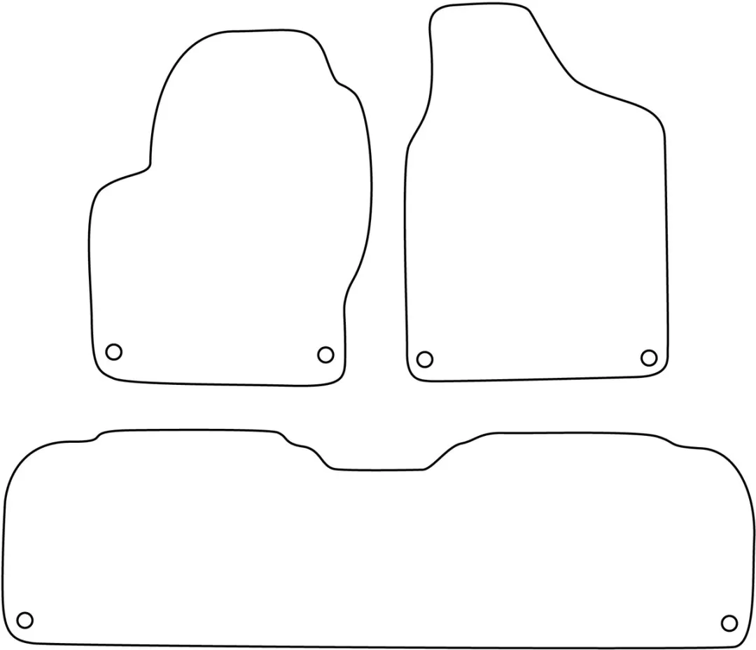 Volkswagen Sharan I Vloermatten - Zwart - 5-zits
