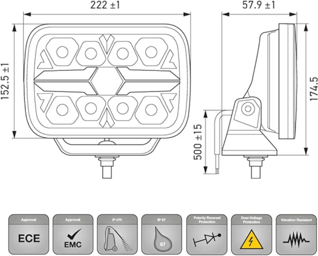 Hella LED Verstraler Blade Wit/Oranje - Universeel
