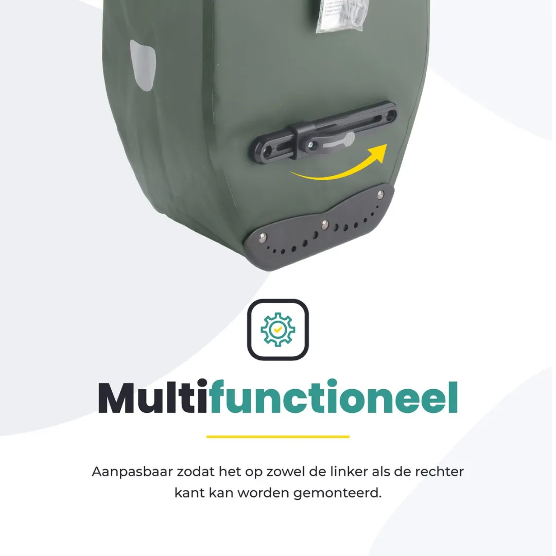 Voltano Luxe Fietstas 28L - Olijf Groen