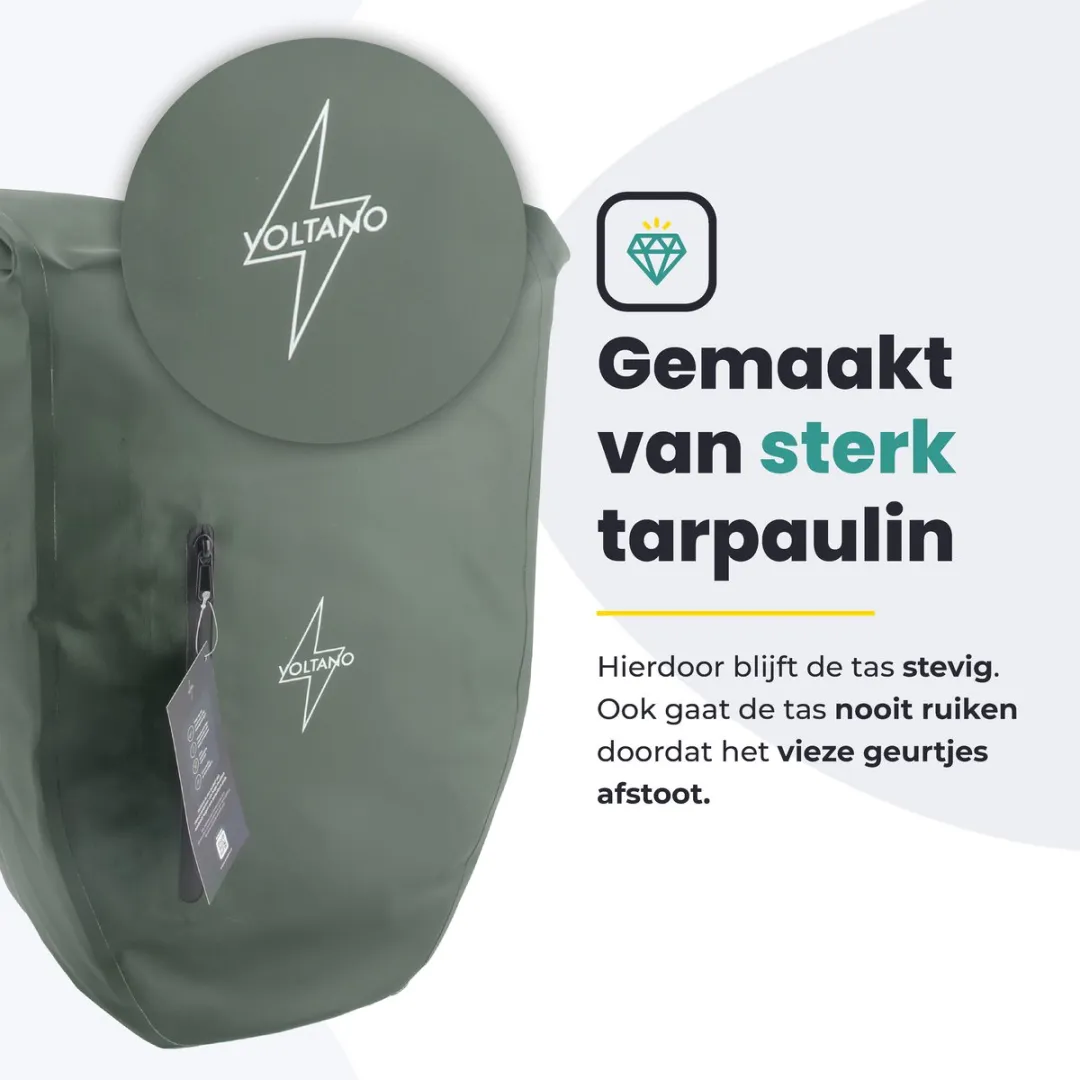 Voltano Luxe Fietstas 28L - Olijf Groen