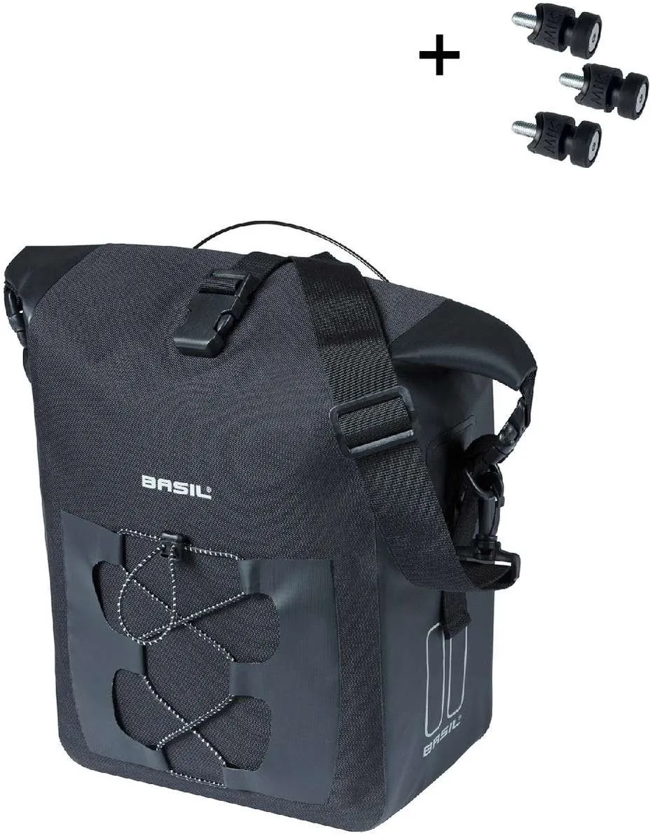 Basil Navigator Waterproof MIK Studs Fietstas 15L - Zwart