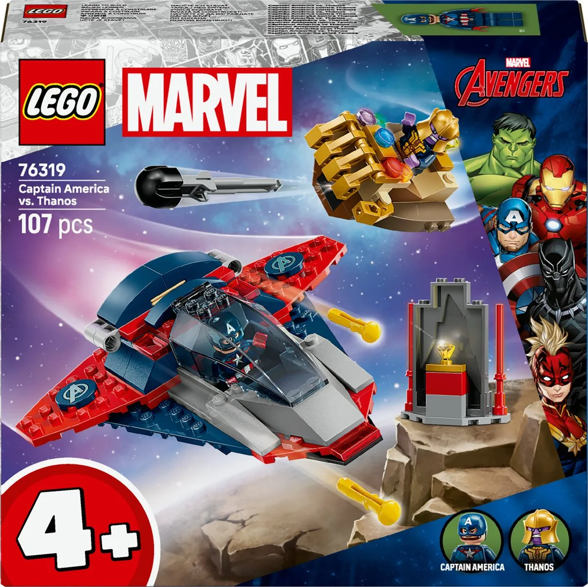 LEGO Marvel Captain America vs. Thanos 76319 - 107 Stukken