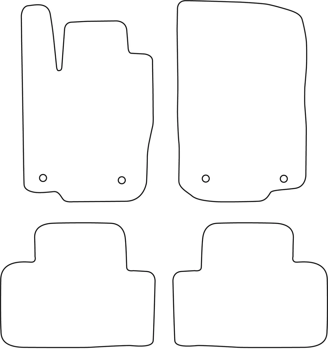 Mercedes ML-klasse W166 Velours Vloermatten - 4 Stuks - Zwart