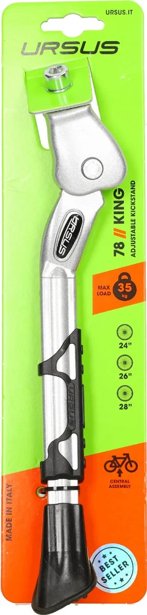 Ursus Verstelbare Fietsstandaard 26-28" - Zilver - Max 35kg